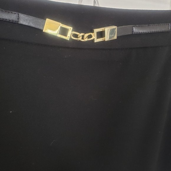 Express Black Pencil Skirt- Gold Hardware - Size 10 - Picture 3 of 12